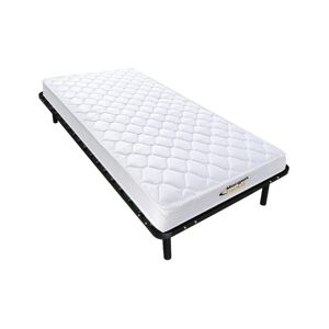 Vente-unique.com Ensemble 90 x 190 cm cadre a lattes + matelas ressorts et memoire de forme ep.15cm - WOLKENLOS de MORGENGOLD