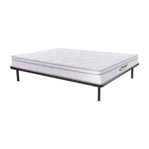 Vente uniquecom Ensemble 140 x 190 cm cadre a lattes matelas ressorts 3 zones et memoire de forme ep20cm WOLKENTANZ de MORGENGOLD