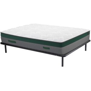 Vente-unique.com Ensemble 160 x 200 cm cadre a lattes + matelas ressorts ensaches ep.22cm - PRESTIGE de YSMÉE