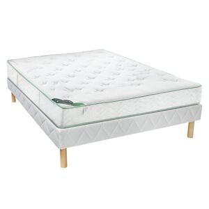 Vente uniquecom Ensemble 160 x 200 cm sommier matelas mousse flocotex recyclee ep22cm NEITH de NATUREA