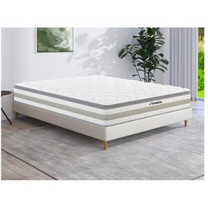 Matelas 140 x 190 cm ressorts ensaches et surmatelas integre ep29cm CANTERBURY de YSMEE