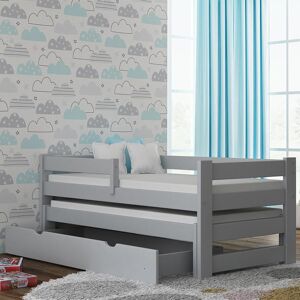 petitechambre.fr Lit gigogne Paul Duo 80x190   Gris   Pin Massif