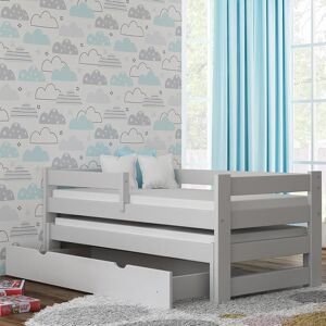 petitechambre.fr Lit gigogne Paul Duo 80x190   Blanc   Pin Massif