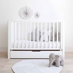 petitechambre.fr Lit bébé Smooth Cot 120x60 blanc mat tête de lit réversible   Pin Massif et MDF