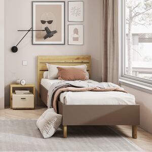 petitechambre.fr lit avec appui tete en option de la collection LENNY   Beige      Panneaux Stratifies