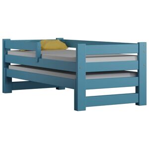 petitechambre.fr Lit gigogne Paul Duo 80x190   Bleu   Pin Massif