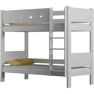 petitechambre.fr Lit superposé Petite Canaille enfant personnalisable   Blanc   80 cm x 160 cm   Pin massif et MDF