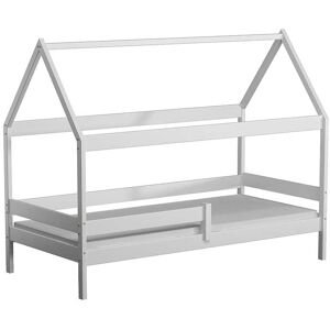 petitechambre.fr Lit cabane en bois Domek   Blanc   80 cm x 160 cm