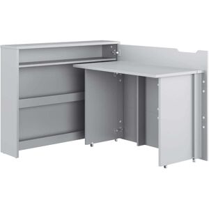 petitechambre.fr Bureau mural pliant gris WORK CONCEPT   Panneaux Stratifies