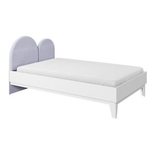 petitechambre.fr FEMII -Lit 120x200 pour ado blanc et tete de lit violet avec sommier   Panneaux Stratifies