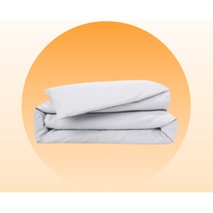 Emma Housse de couette 100% Percale de coton 140x200 - Beige & Crème