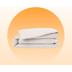 Emma Housse de couette 100% Percale de coton 240x220 - Gris foncé & rayures blanches