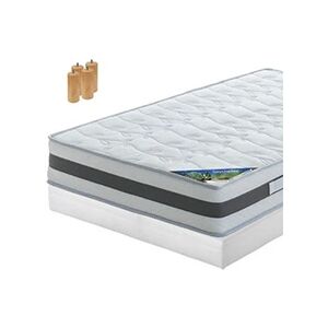 Altobuy SEYCHELLES - Pack Matelas + Tapissier 130x190 + Pieds - - Publicité