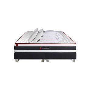 Somness Pack matelas ENERGY 160x200 + double sommiers noir 80x200 + Couette + 2 oreillers - Publicité