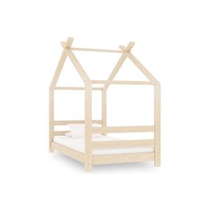 VIDAXL Cadre de lit d'enfant Bois de pin massif 70x140 cm - Publicité