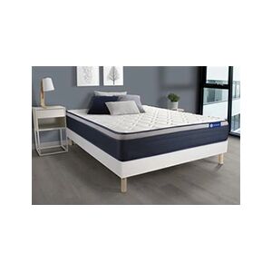 Actisom Ensemble matelas Ressorts ensachés+Mémoire de forme ACTIFLEX MAX 180x200 cm Maxi épaisseur 7zones confort + sommier KIT blanc - Publicité