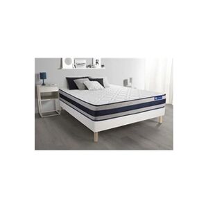 Actisom Ensemble matelas Latex et Mémoire de forme ACTILATEX ERGO 140x190 cm Maxi épaisseur 5zones de confort + sommier KIT blanc - Publicité