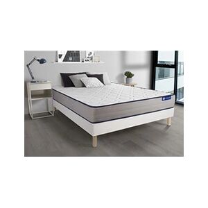 Actisom Ensemble matelas Latex et Mémoire de forme ACTILATEX FORM 140x190 cm 5zones de confort + sommier KIT blanc - Publicité