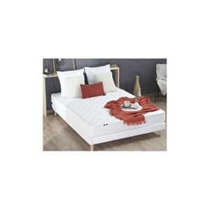 I D Literie Ensemble Matelas Mousse Accueil Latex 3 Zones Initialbi Confort + Sommier 140x190 Blanc - Publicité