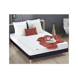 I D Literie Ensemble Matelas Mousse Accueil Latex 3 Zones Initialbi Confort + Sommier 140x190 Noir - Publicité