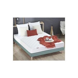 GENERIQUE Ensemble Matelas Mousse Accueil Latex 3 Zones Initialbi Confort +sommier 140x190 Vert Celadon - Publicité