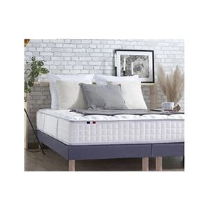 I D Literie Ensemble Matelas Ressorts + Memoire De Forme Odyssee + Sommier 2x80x200 Bleu Denim - Publicité