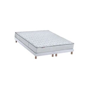 I D Literie Ensemble Matelas Ressorts Cosmos + Sommier 2x80x200 Sommier Blanc - Publicité