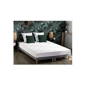 GENERIQUE Ensemble Matelas Mousse Accueil Memoire De Forme Mam Azur + Sommier 2x80x200 Gris Chine - Publicité