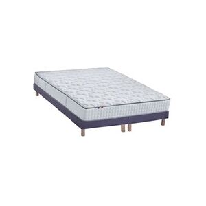 I D Literie Ensemble Matelas Ressorts Cosmos + Sommier 2x80x200 Sommier Bleu Denim - Publicité