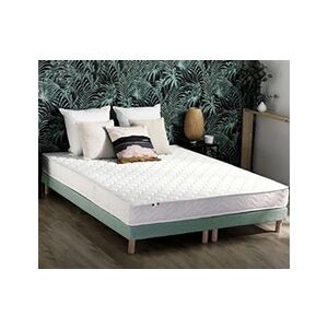 I D Literie Ensemble Matelas Mousse Accueil Latex 3 Zones Initialbi Confort + Sommier 2x80x200 Vert Cela - Publicité