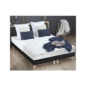 I D Literie Ensemble Matelas Latex 3 Zones Essentiel + Sommier 2x80x200 Sommier Noir - Publicité