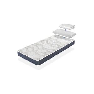 DORMALIT Pack LIT ENFANTS Matelas 90X180 h14 CM ERGO CONFORT + 1 oreiller 90x35 cm + 1 Protège matelas 90x180 cm - Publicité