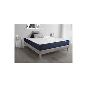 Actisom Ensemble matelas ACTILATEX LIFE 140x190 Latex et Mémoire de forme 5zones de confort + sommier KIT gris - Publicité