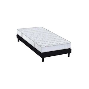 I D Literie Matelas Mousse Haute Résilience CIRRUS - Sommier KIT - Anthracite, Dimensions - 90 x 190 cm - Publicité