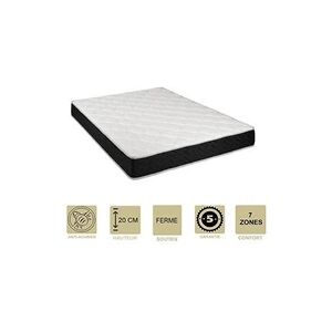 Provence Literie Matelas latex 76 kg/m3 + mousse 35 kg/m3 140x190 x 20 cm - ferme - 7 zones de confort - hypoallergénique - Publicité