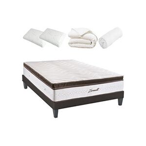 Bellecour LITERIE - Pack Prêt à dormir ZERMATT 180x200 cm - Matelas Mémoire de forme + Sommier + Accessoires - Publicité