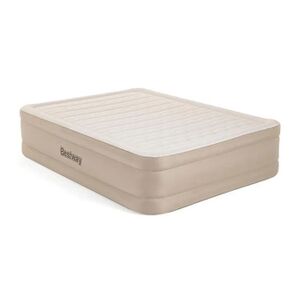 Bestway Lit gonflable matelas 2 places 203x152x46cm Beige et blanc - Publicité