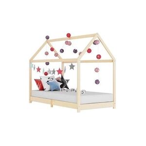 VIDAXL Cadre de lit d'enfant bois de pin massif 70x140 cm - Publicité