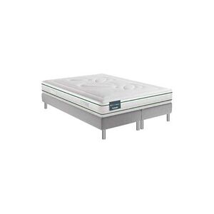 Dunlopillo Ensemble 100% latex naturel 7 zones 22cm hortense, matelas, sommier, pieds 180x200 - Publicité