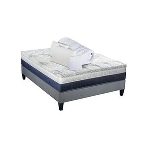 Bellecour LITERIE - Pack Prêt à dormir CASTELLANE 140x190 cm - Matelas Mémoire de forme + Sommier + Accessoires - Publicité