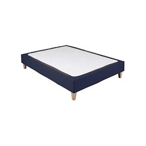 Non renseigné Cache-sommier coton jersey bleu marine 180x200 - Publicité