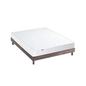 I D Literie Ensemble Matelas Mousse Accueil Latex Initial Sommier En Kit Chene Gris 140x190 - Publicité