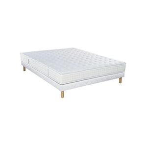 Essenzia - Ensemble Matelas Mousse 110x200 cm - DELICE MI-FERME, Sommier Tradition et Pieds - Equilibré - Epaisseur 20 cm - Frabrication Française - Publicité