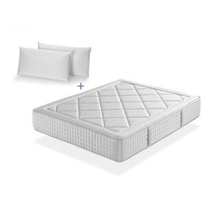 DORMALIT Pack matelas 135X190 Mousse Epaisseur 30 CM + 2 OREILLER Mémoire De Forme 60x40 - Publicité