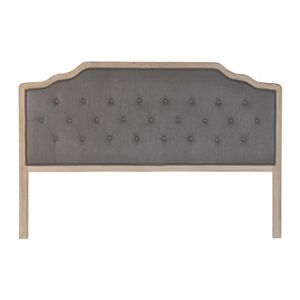 Pegane Tete de lit capitonnee en chene et polyester coloris gris fonce - Longueur 180 x Profondeur 10 x hauteur 120 cm - - - Publicité