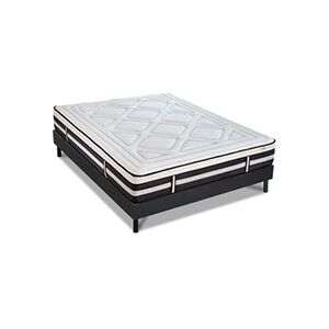 Maison Aubertin Matelas Calliope Mousse Accueil Mémoire de forme et sommier kit bois noir - 180 x 200 cm - Publicité