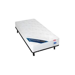 Vente-Unique.com Ensemble cadre à lattes + matelas mousse ZEUS de DREAMEA - 15cm épaisseur - 90 x 200 cm - Publicité