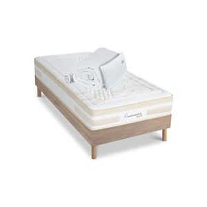 Maison Aubertin Matelas Renaissance Mousse Accueil Mémoire de forme+ sommier + accessoires - 90 x190 cm - Publicité