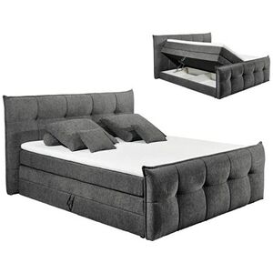 UB Design Lit avec rangement Clifton 3 Boxspring 160x200cm Thor 19 Anthracite - Publicité