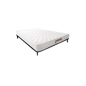 Vente-Unique.com Ensemble cadre à lattes + matelas mousse accueil mémoire de forme ép.15 cm - 120 x 200 cm - PELOPS de DREAMEA - Publicité